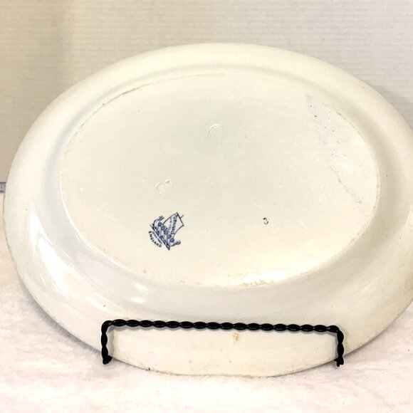 Furnivals Denmark Blue - 12" Vintage Blue and White Oval Platter. - Picture 2 of 5